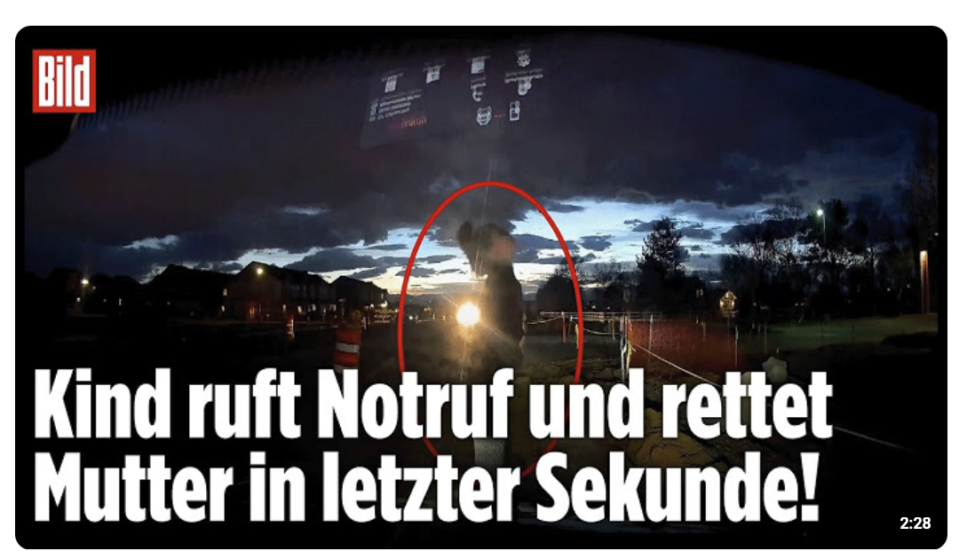 NOTRUF GEHT UNTER DIE HAUT: 8-jähriges Kind rettet seiner Mutter das Leben