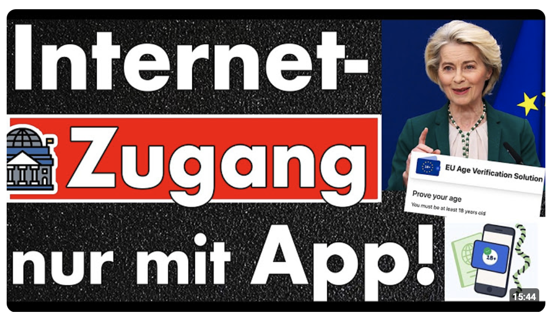 Altersverifikations-App ist fertig! Die EU wird übergriffig! Sie ist nicht einmal zuständig dafür!