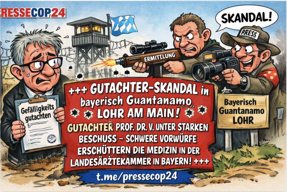 +++ GUTACHTER-SKANDAL IN LOHR AM MAIN! GUTACHTER PROF. DR.  V. UNTER STARKEN BESCHUSS – SCHWERE VORWÜRFE ERSCHÜTTERN DIE MEDIZIN IN DER LANDESÄRZTEKAMMER IN BAYERN! +++