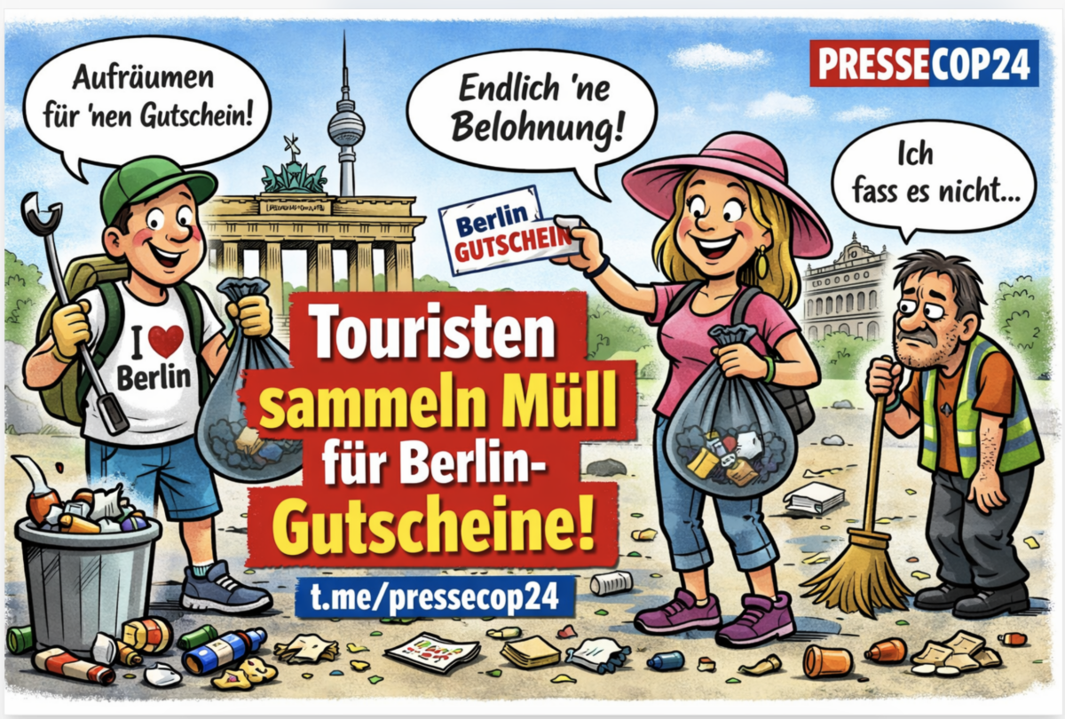 +++ HAUPTSTADT-IRRSINN! TOURISTEN SOLLEN DEN DRECK WEGMACHEN – BERLIN LOCKT MIT GUTSCHEINEN! +++