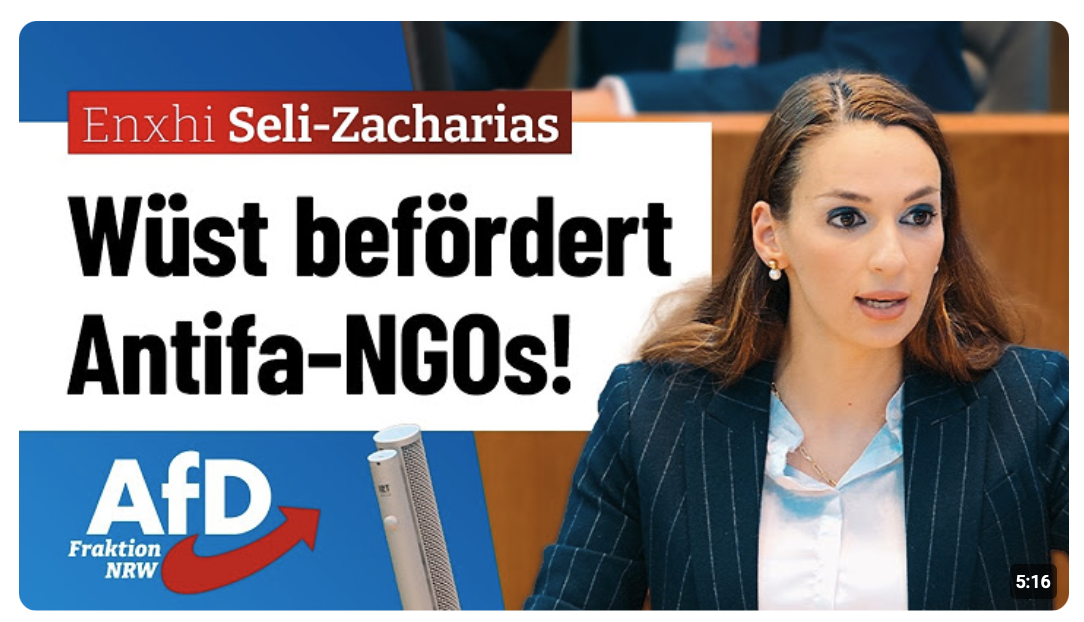 Wüst befördert Antifa-NGOs! – Enxhi Seli-Zacharias (AfD)