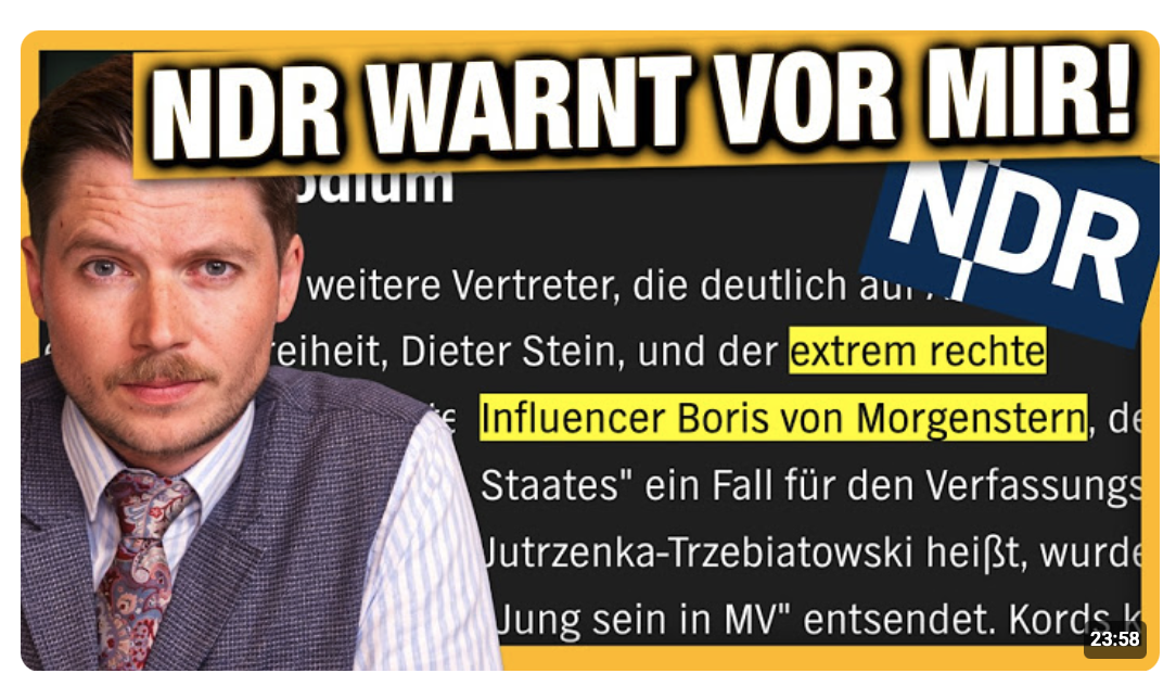 Bin ich rechtsextrem? NDR warnt vor mir! „Fall für den Verfassungsschutz!“