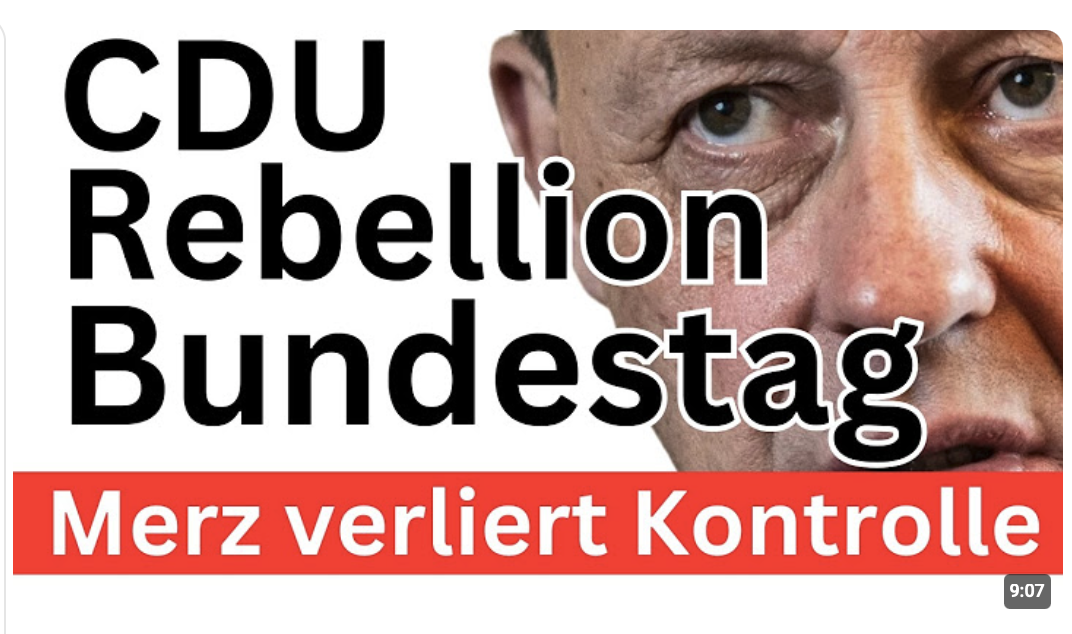 Merz Ende ! CDU-Abgeordnete rebellieren