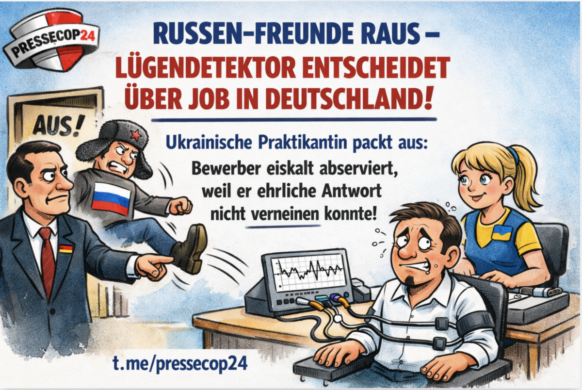 RUSSEN-FREUNDE RAUS – LÜGENDETEKTOR ENTSCHEIDET ÜBER JOB IN DEUTSCHLAND!