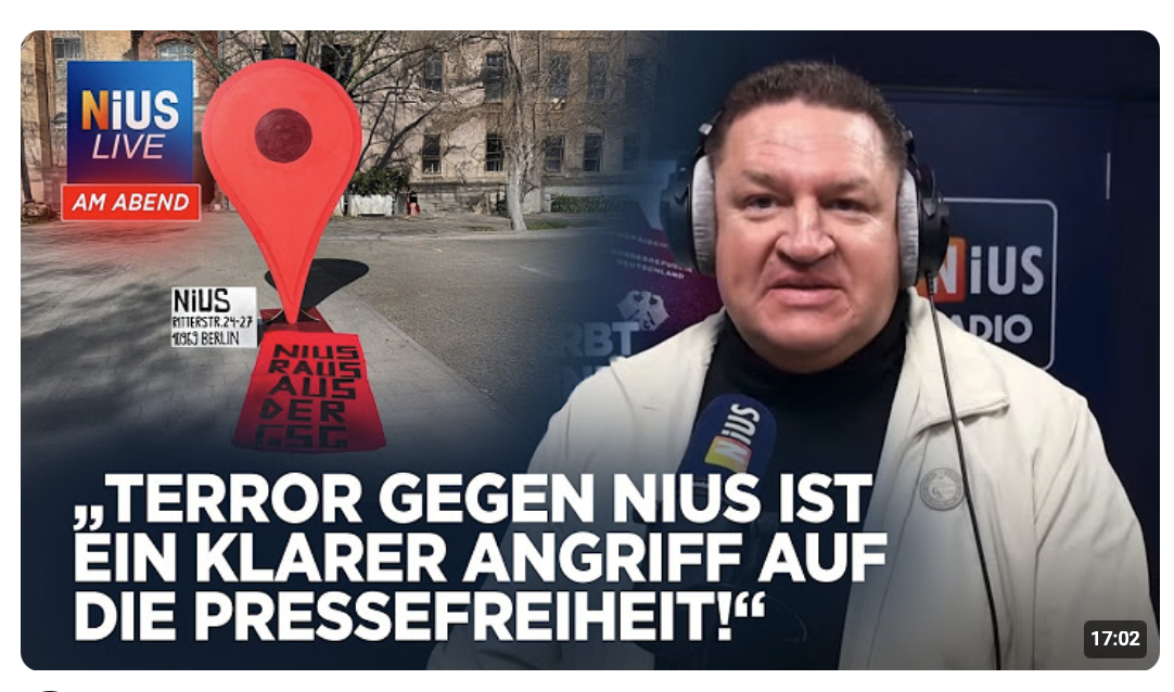 Redaktionsgebäude markiert: Die Antifa bläst zum Angriff auf NIUS 