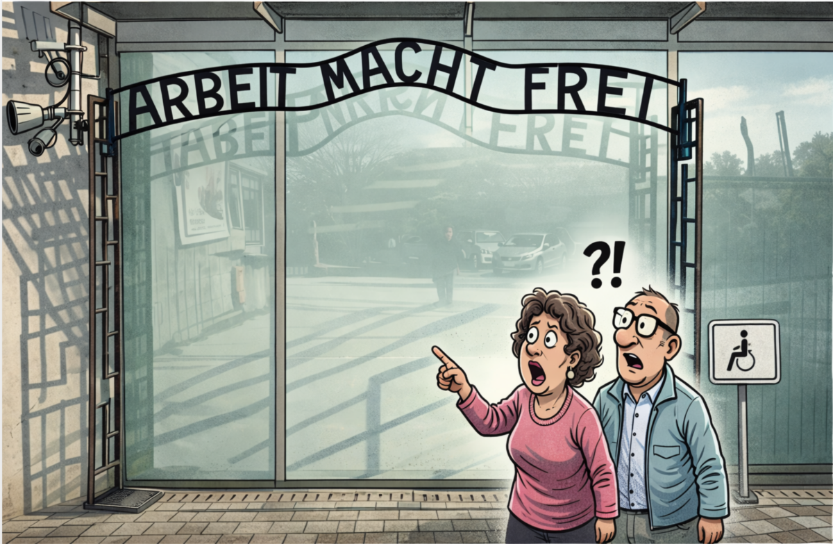 +++ NAZI-SCHOCK VOR DEM FINANZAMT! WIDERLICHES KZ-TOR AUFGETAUCHT – POLIZEI SCHNAPPT VERDÄCHTIGEN +++