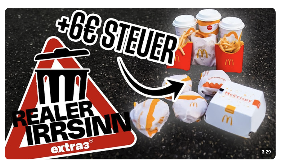 Realer Irrsinn: Absurde Verpackungssteuer in Freiburg | extra 3