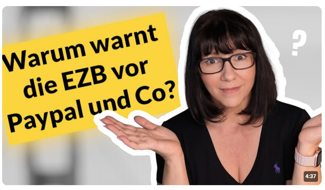 Warum warnt die EZB vor MasterCard, Visa und Paypal?