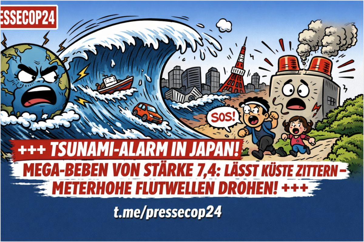 +++ TSUNAMI-ALARM IN JAPAN! MEGA-BEBEN VON STÄRKE  7,4: LÄSST KÜSTE ZITTERN – METERHOHE FLUTWELLEN DROHEN! +++