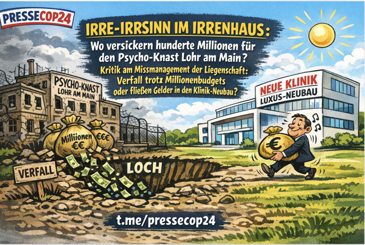 IRRE-IRRSINN IM IRRENHAUS: Wo versickern hunderte Millionen für den Psycho-Knast Lohr am Main?