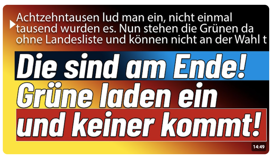Top Blamage! Grüne laden zum Parteitag und keiner kommt! Die Folgen sind unfassbar! Die sind durch!