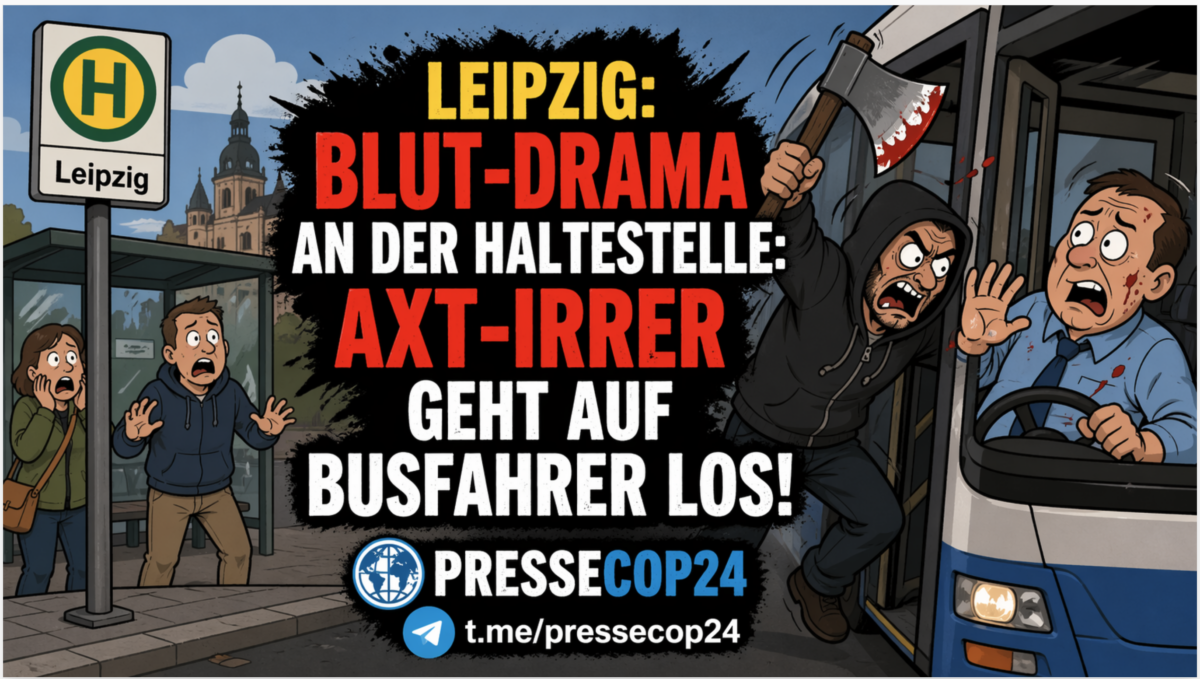 LEIPZIG: BLUT-DRAMA AN DER HALTESTELLE: AXT-IRRER GEHT AUF BUSFAHRER LOS!
