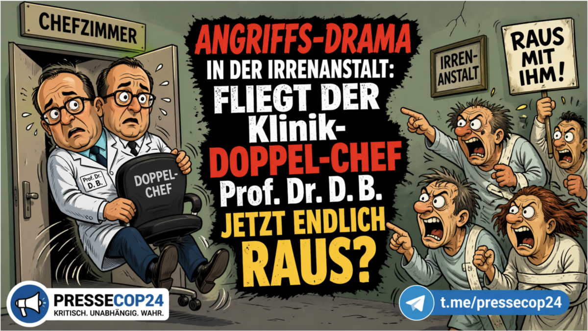 ANGRIFFS-DRAMA IN DER IRRENANSTALT: FLIEGT DER Klinik-DOPPEL-CHEF Prof. Dr. D. B. JETZT ENDLICH RAUS?