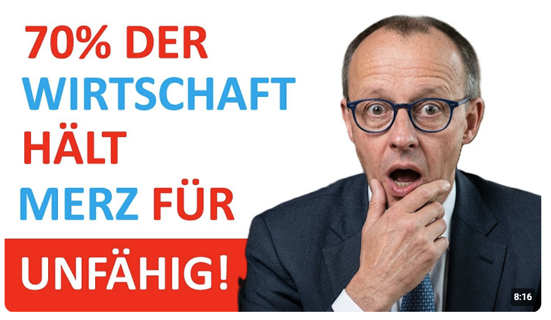50% der CDU Mitglieder halten ihn für inkompetent!