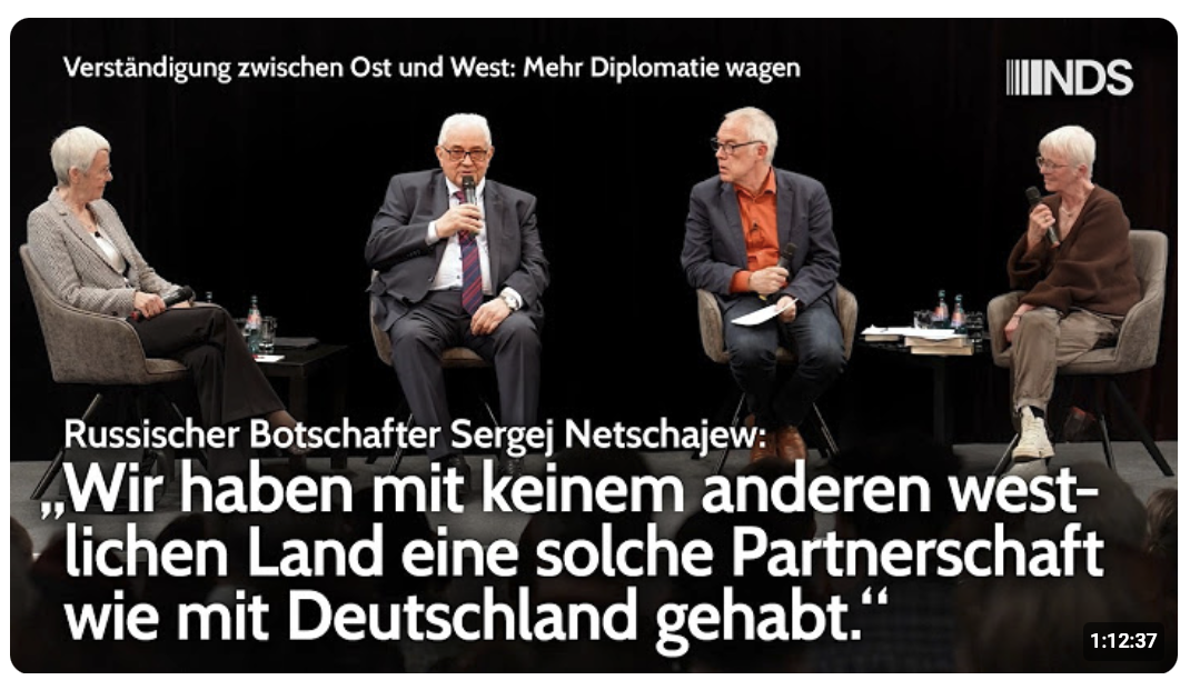 Russischer Botschafter: Unsere Partnerschaft mit Deutschland war einzigartig | NDS