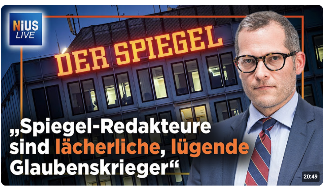 Der Spiegel lügt über NIUS – So war es wirklich | NIUS Live vom 22.04.2026