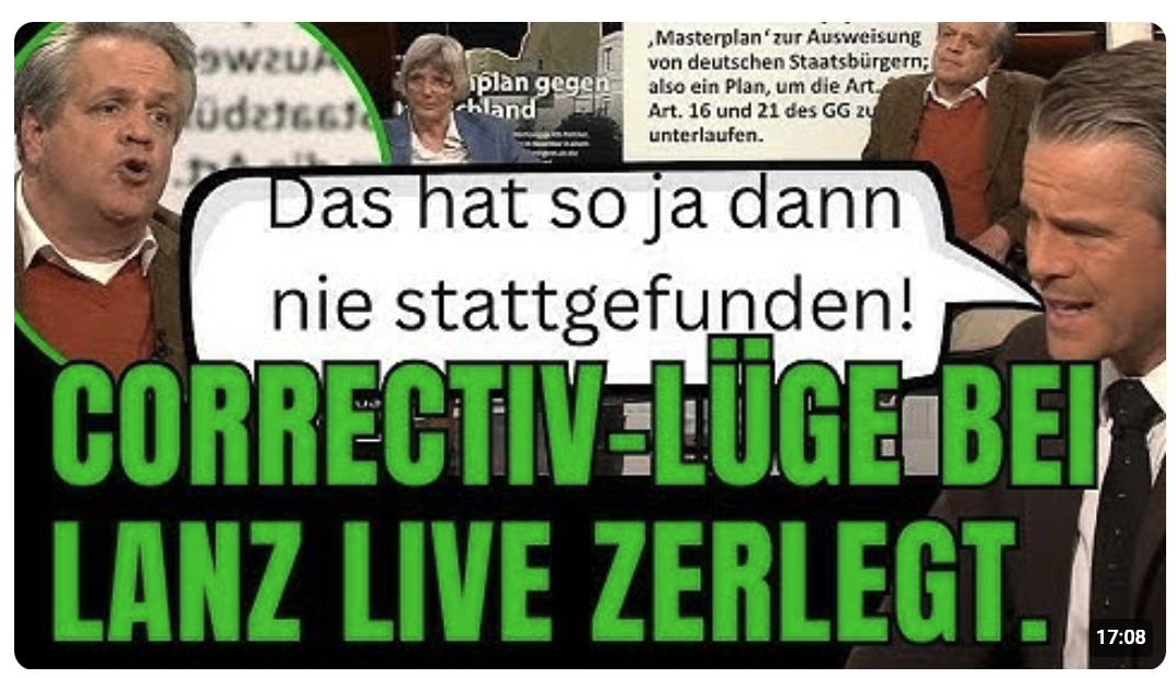 „Ich erfinde Geschichten, um in Politik einzugreifen!“ -Lanz und AfD-Frau zerlegen die Potsdam-Lüge.