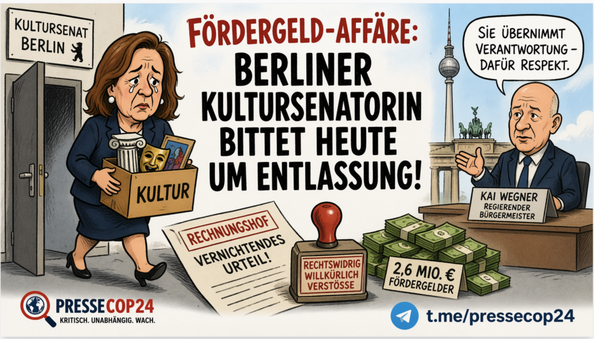 +++ FÖRDERGELD-BEBEN IN BERLIN! KULTURSENATORIN WIRFT HIN – AFFÄRE ZWINGT SIE IN DIE KNIE +++