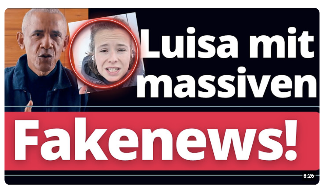 Ich brech weg: OBAMA lobt Luisa Neubauer! Trotz Fake-News!