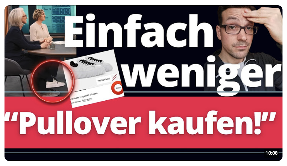 Eklat bei Miosga: Ökonomin empfiehlt Bürgern weniger Pullover zu kaufen! Sie trägt 430 Euro Schuhe!