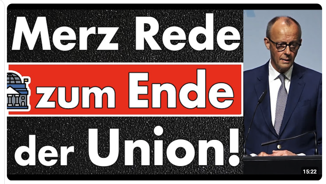 Merz Rede in Magdeburg läutet das Ende der Union ein! Weiter so mit links-grüner Politik!