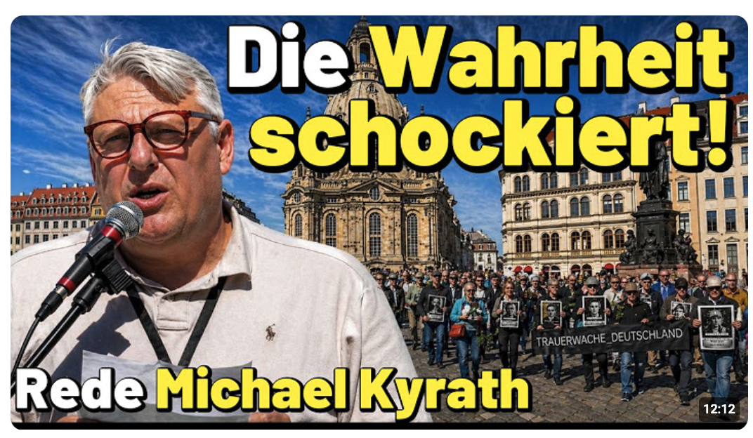 Michael Kyrath: Diese Rede geht unter die Haut!   Emotionale Trauerwache Deutschland in Dresden 