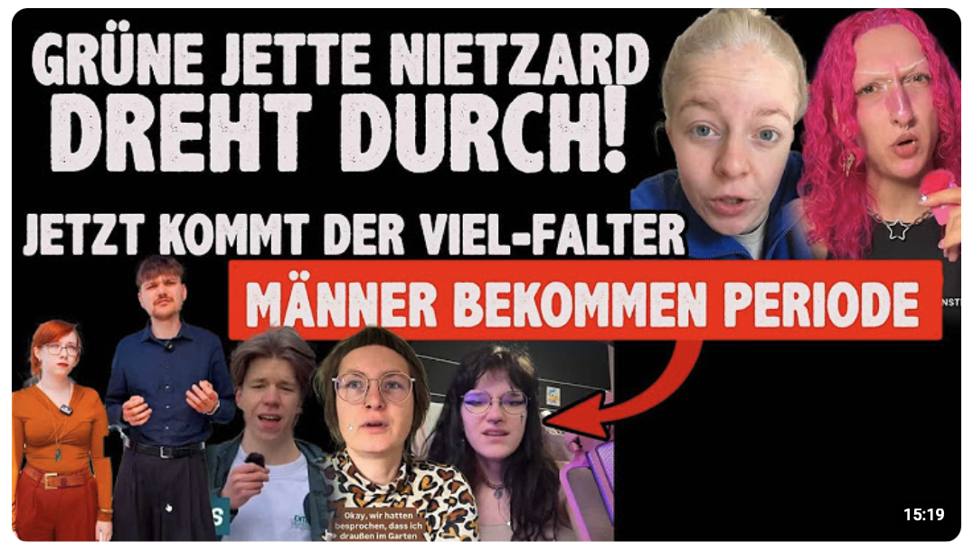 Links GRÜNE Jette Nietzard und ihre Bubble eskalieren weiter. Feminismus extrem und Klima