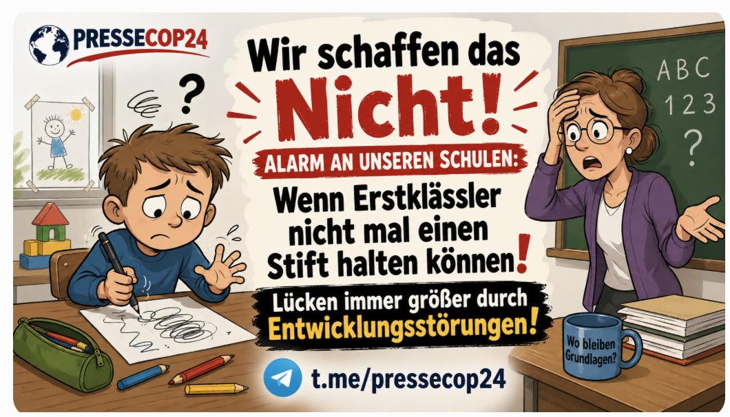 Wir schaffen das Nicht! ALARM AN UNSEREN SCHULEN: Wenn Erstklässler nicht mal einen Stift halten können! Lücken immer größer durch Entwicklungsstörungen!