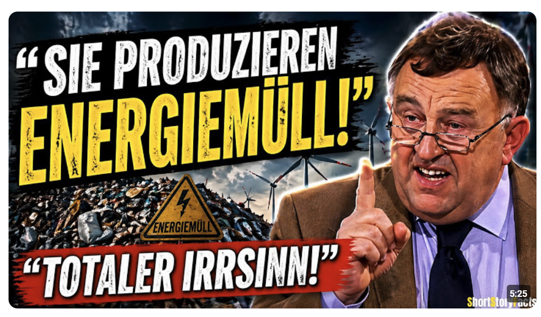 Windräder als Milliarden-Irrtum? Professor bringt es auf den Punkt!