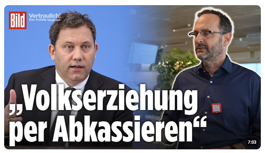 Zuckersteuer sorgt für Wut: BILD-Chefautor kritisiert Regierung scharf | Vertraulich-Clips