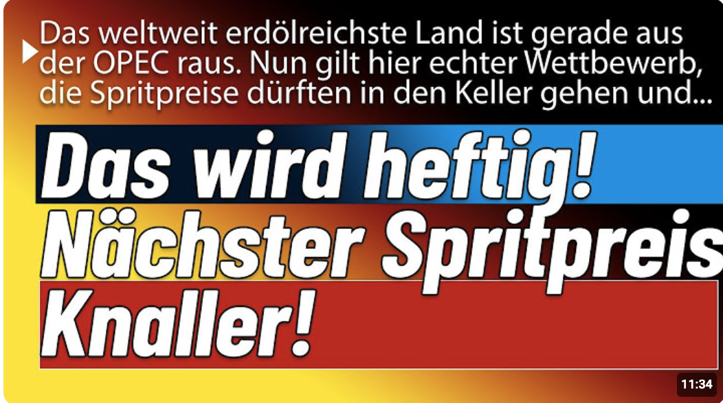 Topmeldung! Befreiungsschlag für Deutschland! Nächster verlässt OPEC Kartell! Gut für Deutschland!