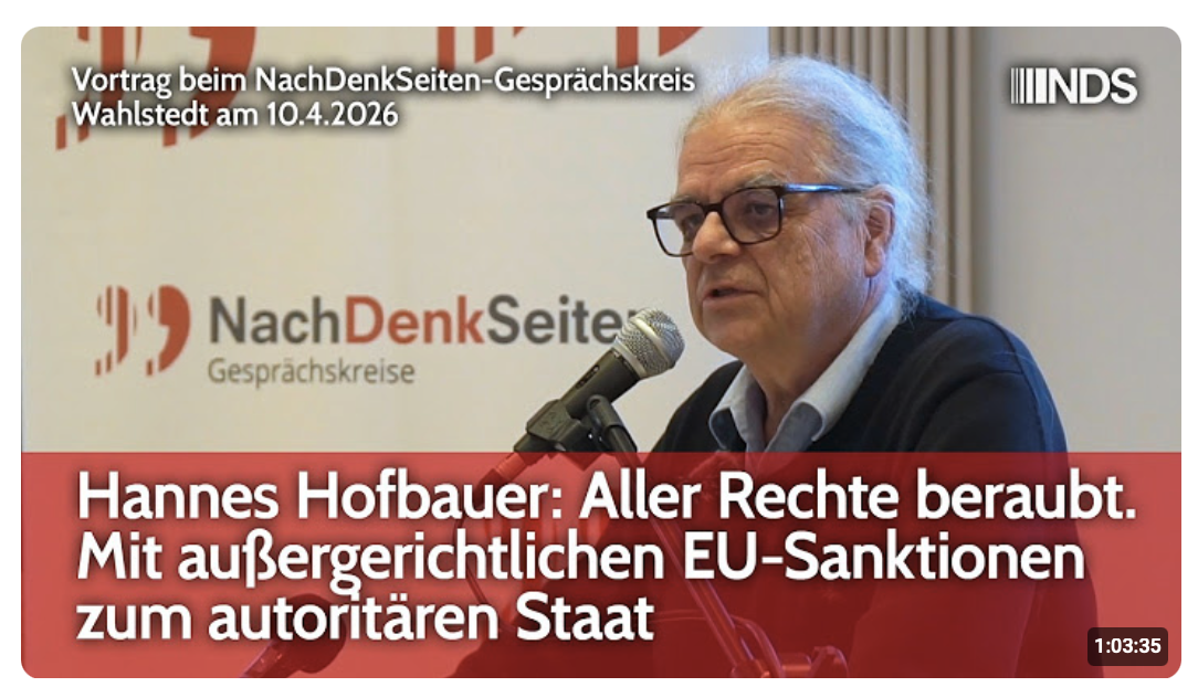 Hannes Hofbauer: Aller Rechte beraubt. Mit außergerichtlichen EU-Sanktionen zum autoritären Staat.
