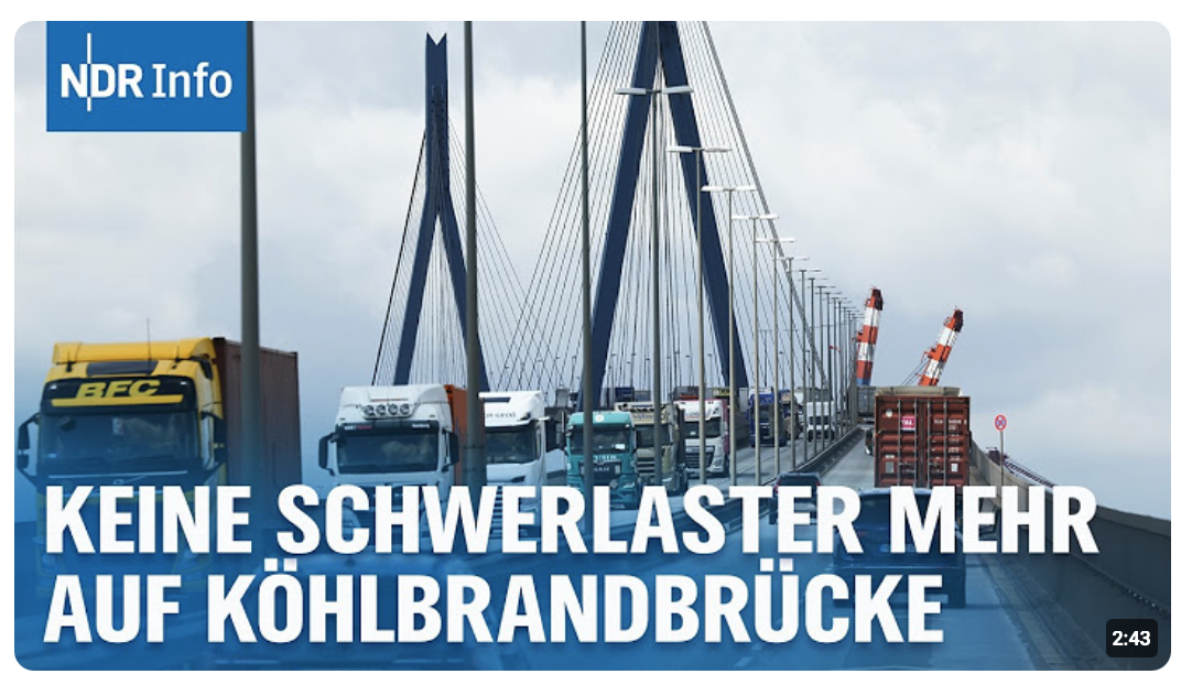 Köhlbrandbrücke wird für Schwertransporte gesperrt: Folgen für den Hamburger Hafen | NDR Info