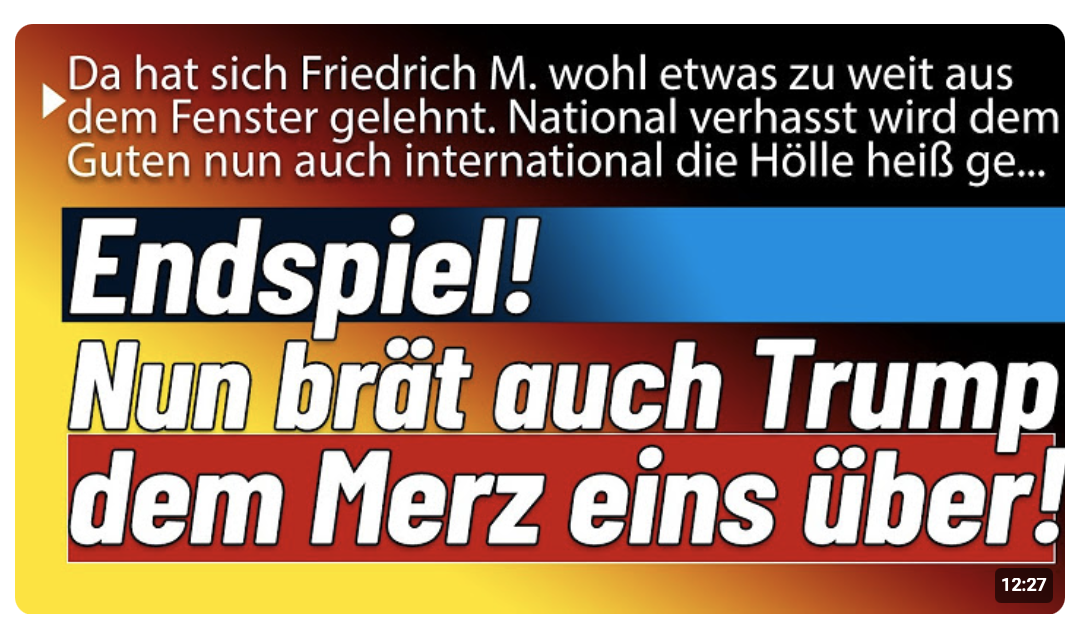 Nun gibt Trump dem Kanzler den Rest! Das geht nicht mehr lange gut.