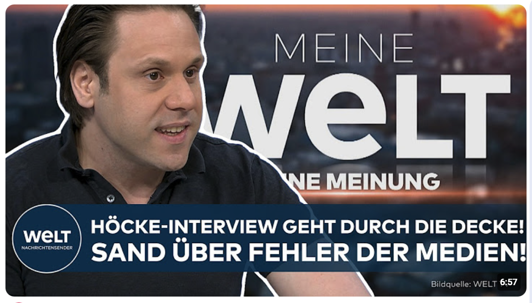 HÖCKE: Interview geht durch die Decke! Sand über fatale Fehler der Medien im Umgang mit der AfD!