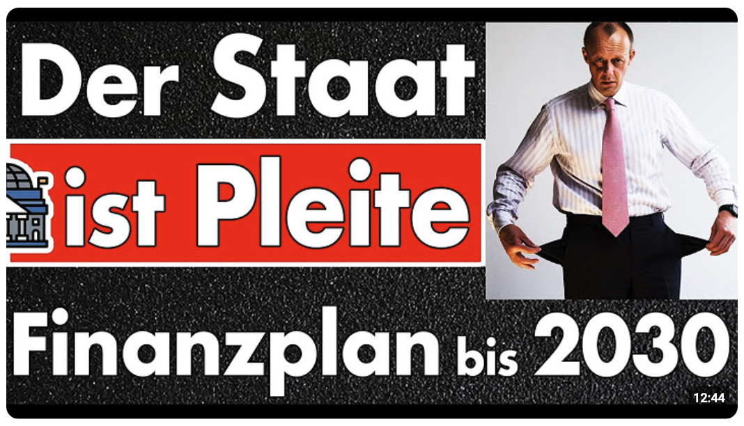 Haushalt 2027 & Finanzplan bis 2030 sind Anschlag auf den Staat! Sie verschleppen die Insolvenz!