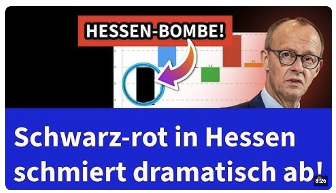 Hessen-Umfrage: CDU, SPD + Grüne laufen die Wähler davon! | AfD holt auf!