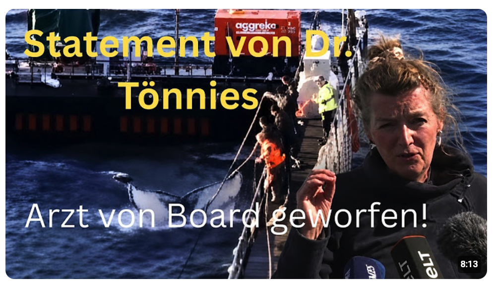 Mediziner von Bord geworfen ? Wal Aussetzung Eskaliert