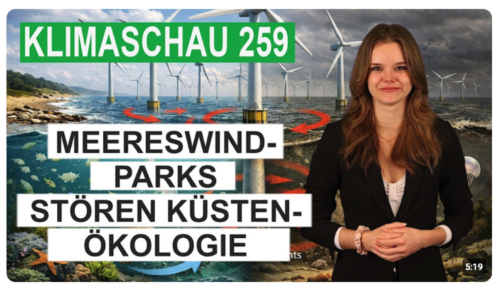 Meereswindparks stören die Strömung und Ökologie der Küstengewässer – Klimaschau 259