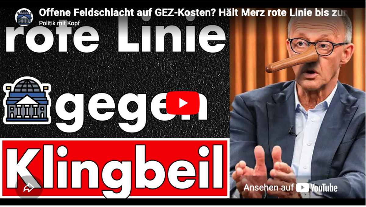 Offene Feldschlacht auf GEZ-Kosten? Hält Merz rote Linie bis zum Wochenende? Koalitionskrieg