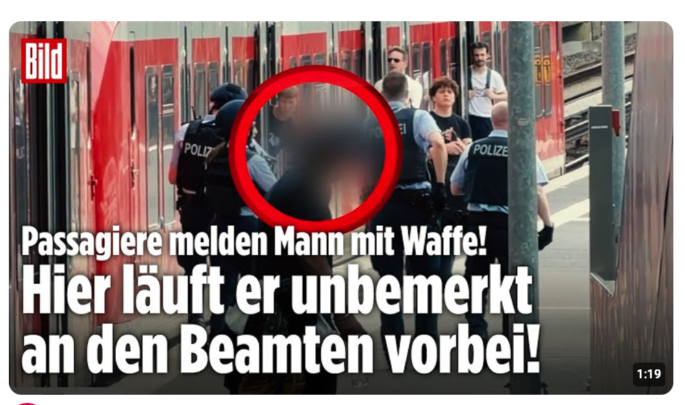 HAMBURG: Mann zieht Schusswaffe im Zug! Polizei nimmt 46-Jährigen fest!