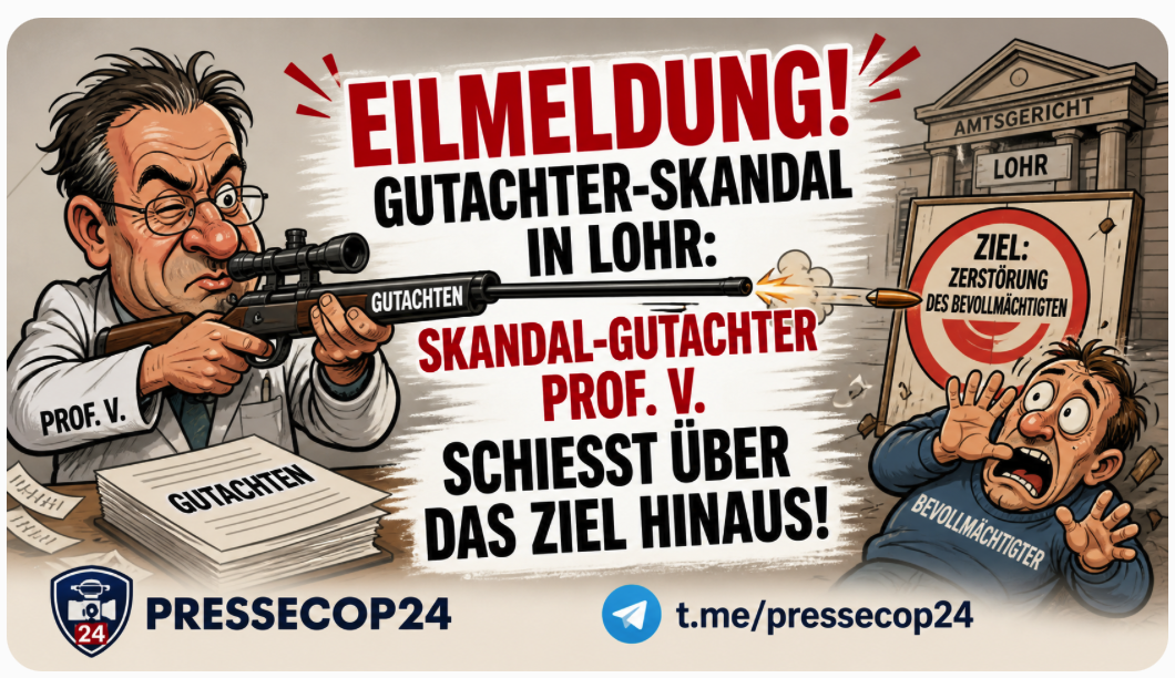 EILMELDUNG! GUTACHTER-SKANDAL IN LOHR: SKANDAL-GUTACHTER PROF. V. SCHIESST ÜBER DAS ZIEL HINAUS!