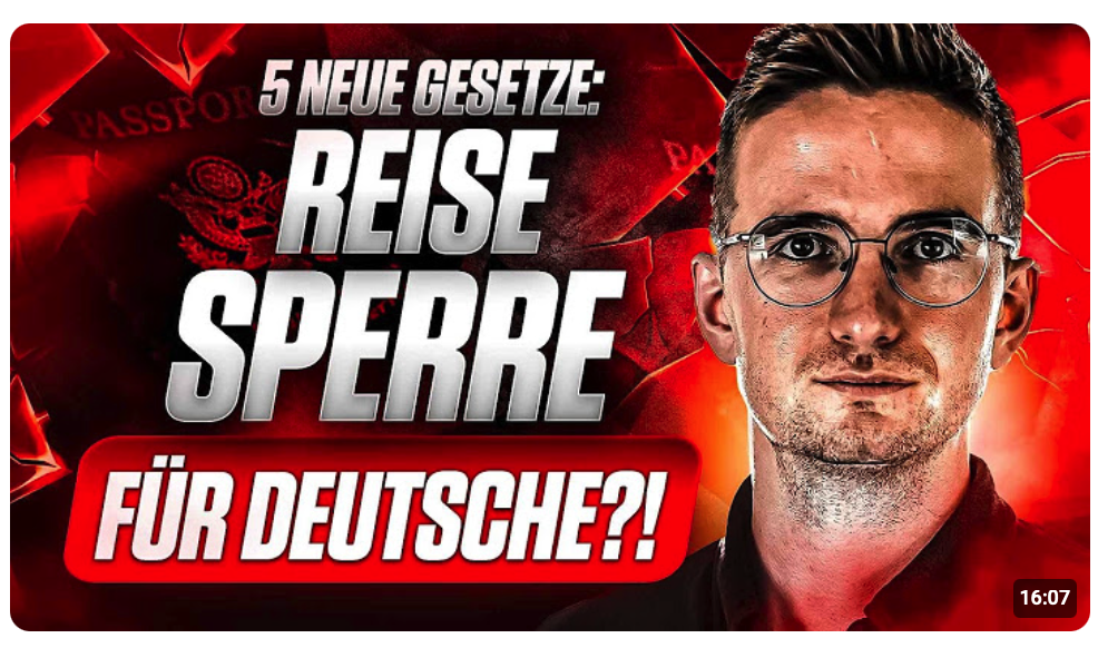 REISESPERRE FÜR DEUTSCHE: 5 NEUE GESETZE!