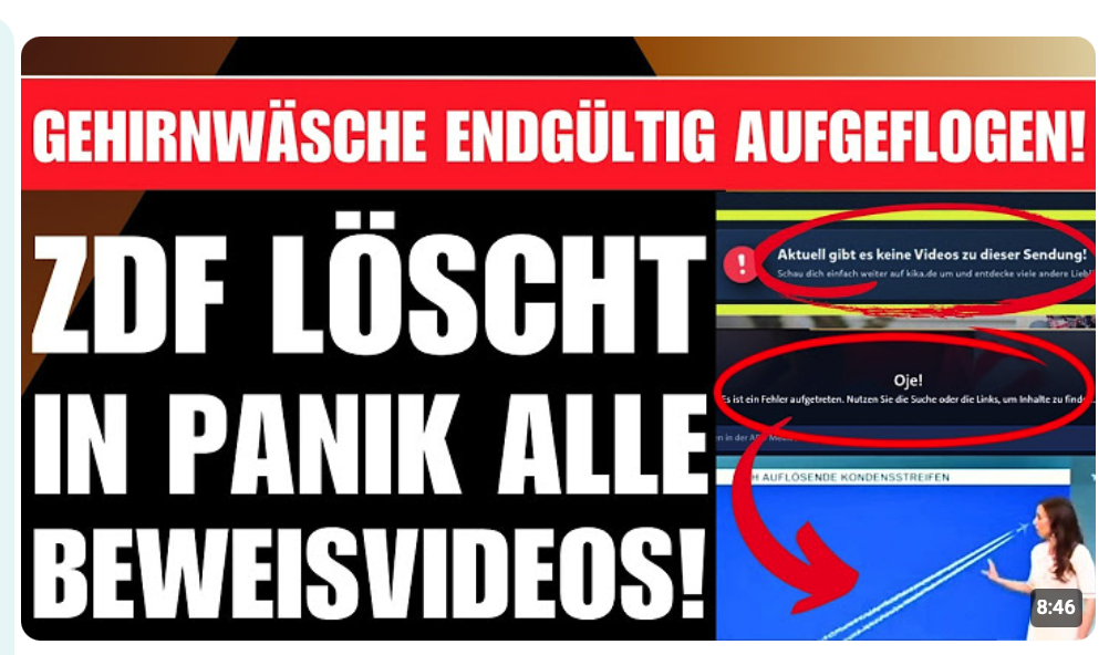 DAS WAR’S    ÖRR LÖSCHT ALLE BEWEISE  BÜRGER WUTENTBRANNT WEGEN GEHIRNWÄSCHE-VIDEOS!