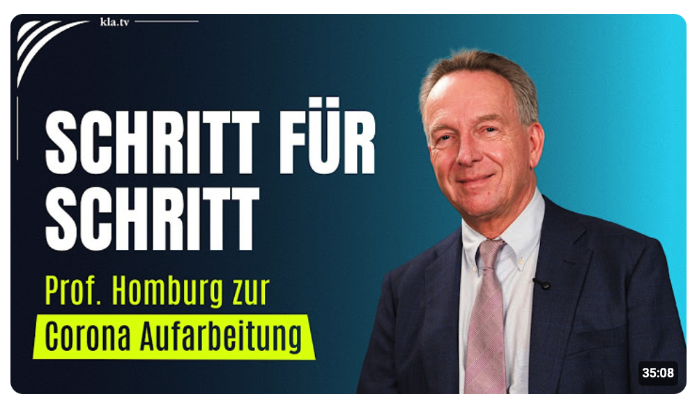 Prof. Homburg: „Es geht Schritt für Schritt voran“Corona-Aufarbeitung und WHO-Insiderhandel