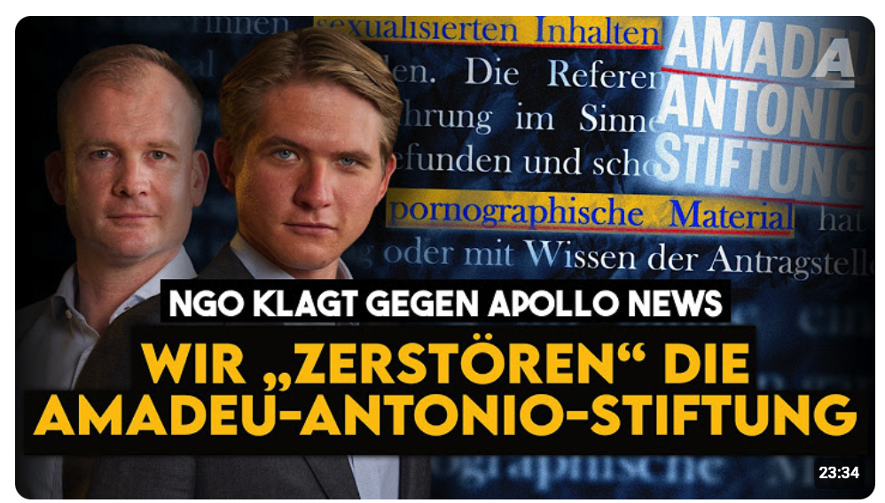 Klage eingereicht! Amadeu-Antonio-Stiftung erklärt uns zum Feind