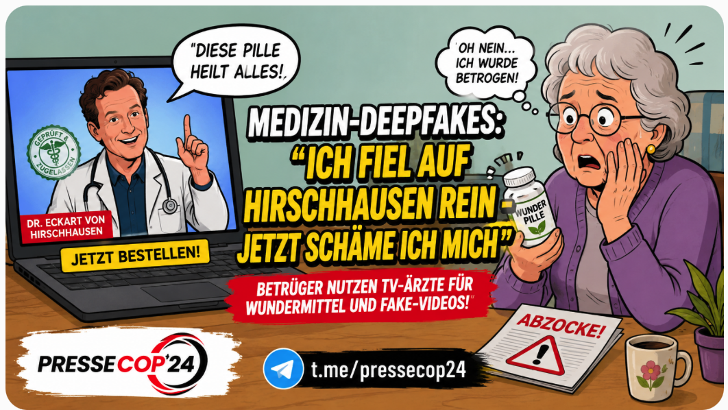 INTERNET-FALLE MIT TV-ÄRZTEN! DEEPFAKE-BANDE SCHOCKT DEUTSCHLAND – „ICH DACHTE, HIRSCHHAUSEN RETTET MICH!“
