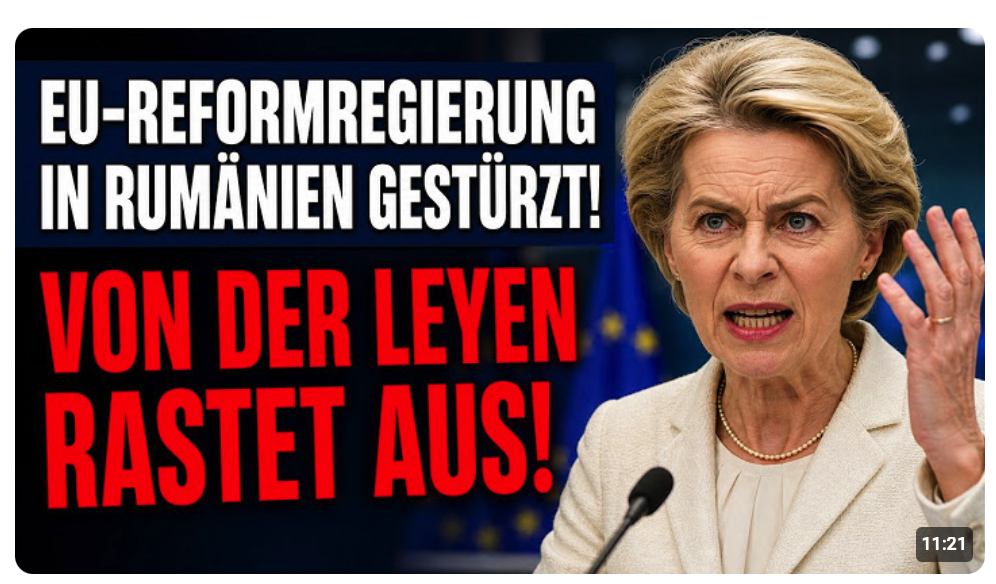 Sozis und Rechte in Rumänien stürzen EU-Reformregierung! Brandmauer fällt! VdL stinksauer!