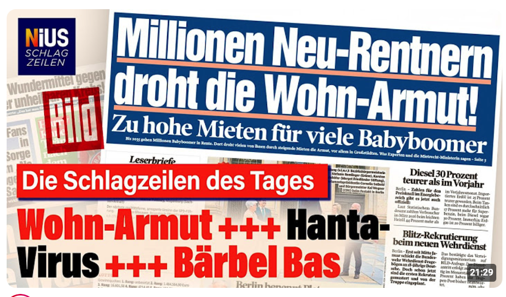 Babyboomer in der Mietfalle: Jetzt droht die Altersarmut-Welle | Die NIUS Schlagzeilen