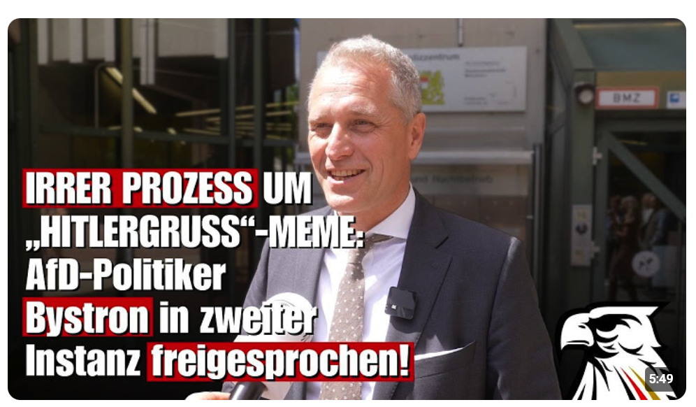 IRRER PROZESS UM „HITLERGRUẞ“-MEME: AfD-Politiker Bystron in zweiter Instanz freigesprochen!